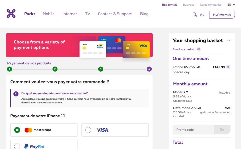 Proximus webshop
